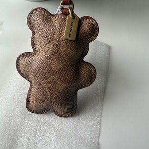 Coach Bear Puffy Bag Charm in Signature
Canvas